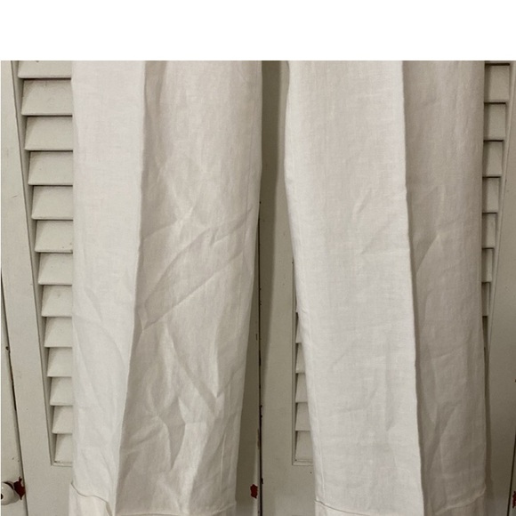 Chaps Ladies White Linen/fully lined cuffed slacks size 29” - Picture 5 of 12